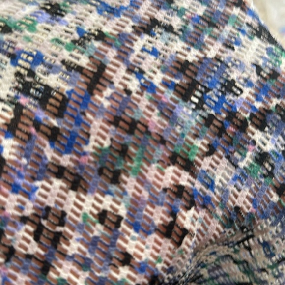 Reiss floral print multi color mash bodycon long sleeve mini dress size 8 Fariy - Picture 12 of 14